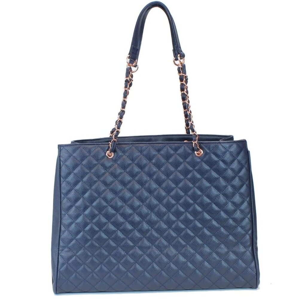 New Le Bag Quilted Travel Tote and Laptop Handbag, Navy